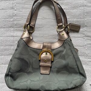 Coach Gray and Gold Women's Bag